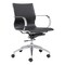 Modern Home 34&#x22; Silver and Black Swivel Upholstered Office Chair